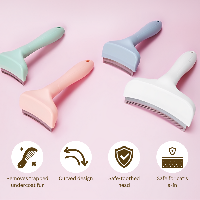 Curved Deshedding Comb