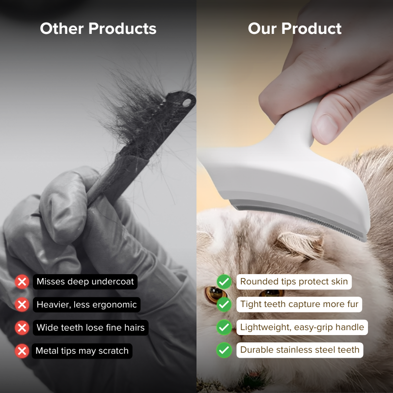 Curved Deshedding Comb