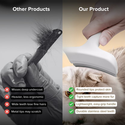 Curved Deshedding Comb