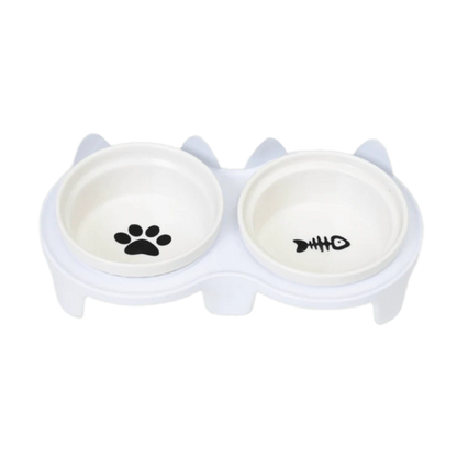 Elevated Ceramic Cat Bowl