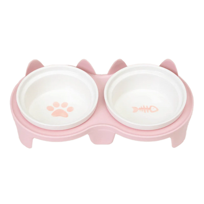Elevated Ceramic Cat Bowl