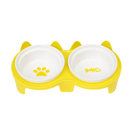 Elevated Ceramic Cat Bowl