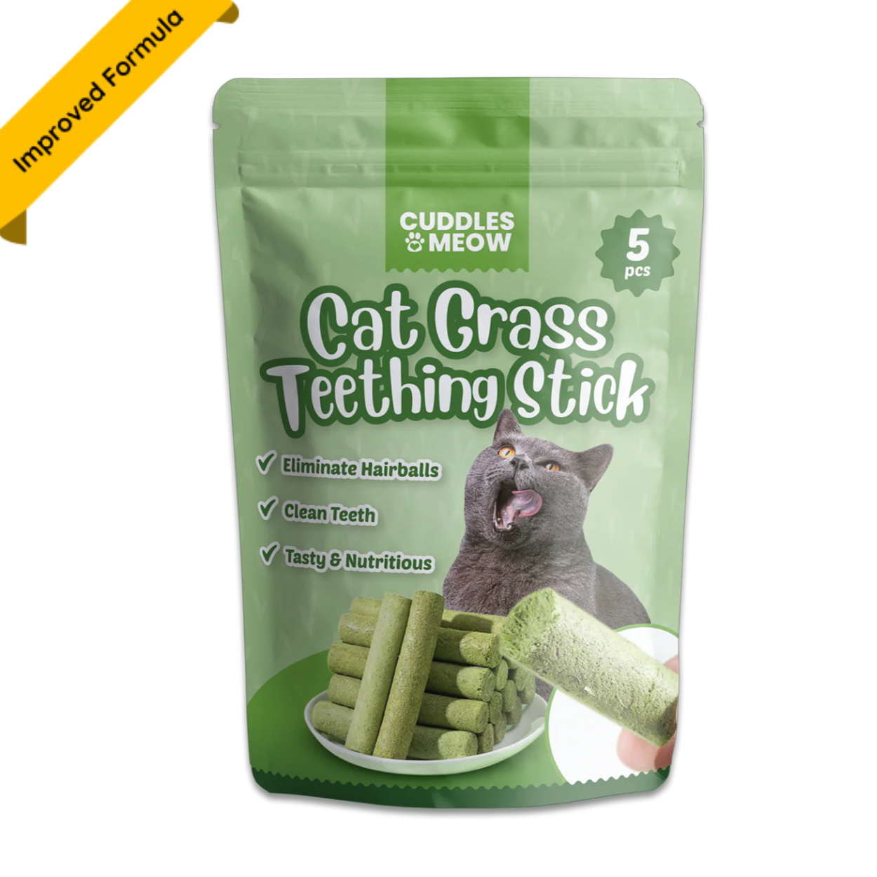 Cat Grass Teething Stick